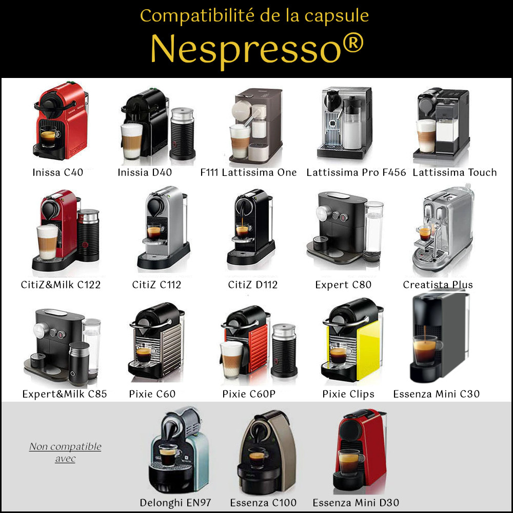 Capsule Assortiment de capsules compatibles Nespresso autour du