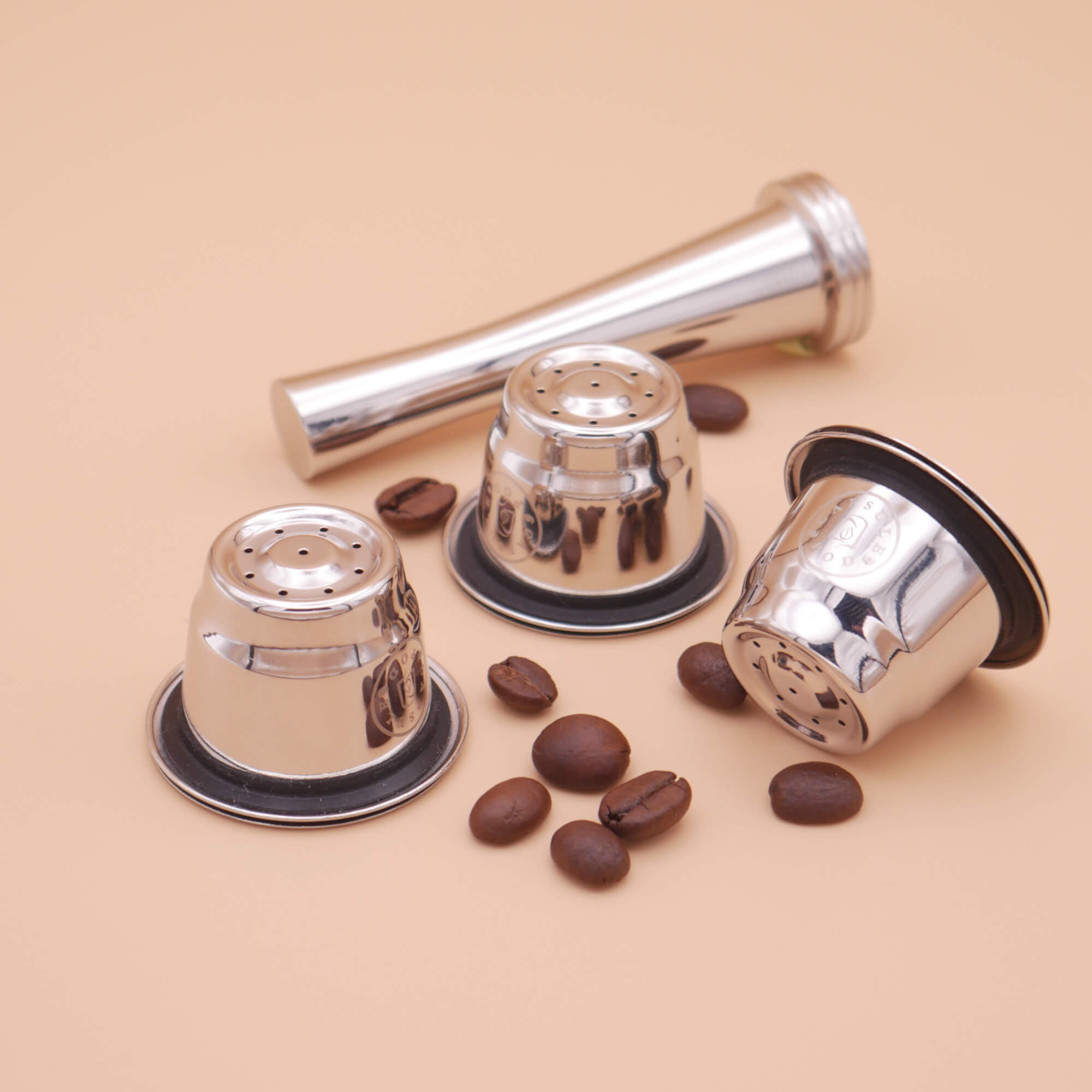 Generic capsule compatible nespresso inox café rechargeables - 1
